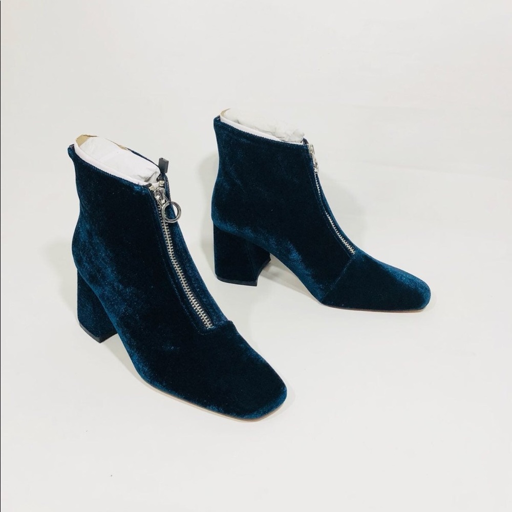 Zara royal blue velvet booties - Picture 3 of 8